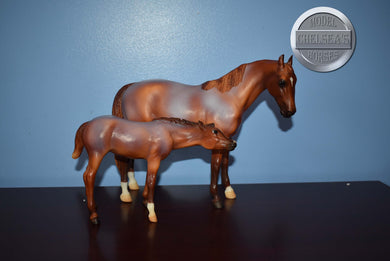 Eve and Claus-Holiday Exclusive-Nursing Mare and Foal Mold-Breyer Traditional