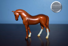Load image into Gallery viewer, Metallic Chestnut Thoroughbred-Parade of Breed III-Standing Thoroughbred Mold-Breyer Stablemate