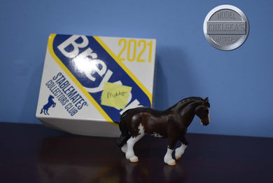 Matte Atticus-Mini Clydesdale Mold-Stablemate Club Exclusive-Breyer Stablemate