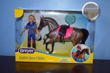 Load image into Gallery viewer, English Horse and Rider Set-Morgan Stallion Mold-New in Box-Breyer Classic