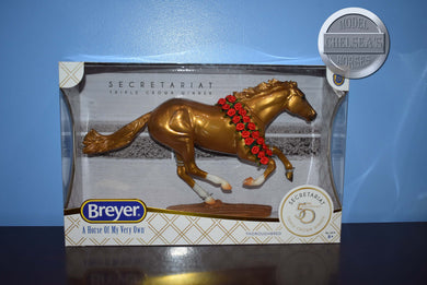 Gold Secretariat-Anniversary Edition-Damaged Box and Smudge-Breyer Traditional