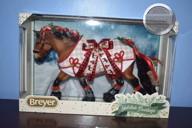 Yuletide Greetings-Holiday Exclusive-Shire Gelding Mold-Damaged Box-New in Box-Breyer Traditional
