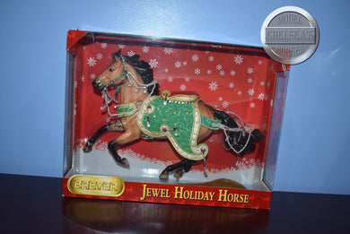 Jewel-Holiday Exclusive-Show Jumping Warmblood Mold-Damaged Box-New in Box-Breyer Traditional