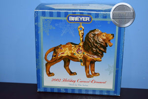 2002 Lion Carousel Ornament-In Box-Breyer Ornament