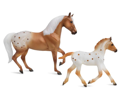 Effortless Grace Horse & Foal Set-Morgan Stallion and Haflinger Foal Molds-Breyer Classic