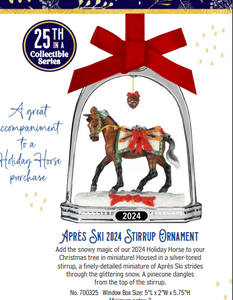Apres Ski Stirrup Ornament-2024 Limited Edition Holiday Exclusive-DEPOSIT ONLY-OCTOBER SHIPPING-Breyer Ornament