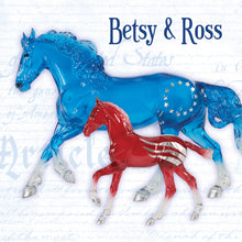 Load image into Gallery viewer, Betsy and Ross-Patriotic Decorator Set-Mustang Mare and Andalusian Foal Mold-New in Box-Breyer Traditional-PRE ORDER