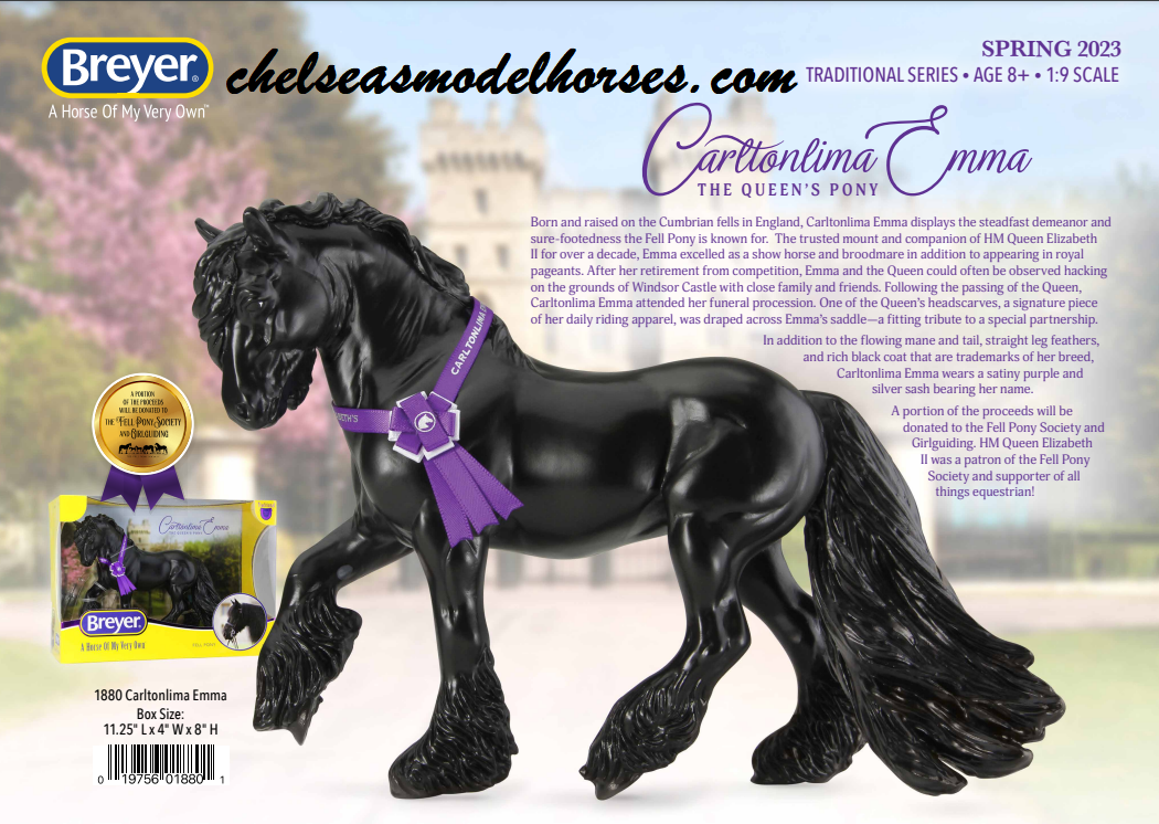 Carltonlima Emma-The Queen's Pony-New in Box-Spring 2023 New Release-Breyer Traditional