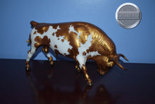 Load image into Gallery viewer, Knossos-Gold Variation-Breyerfest Exclusive-LE of 200-Fighting Bull Mold-Breyer Traditional