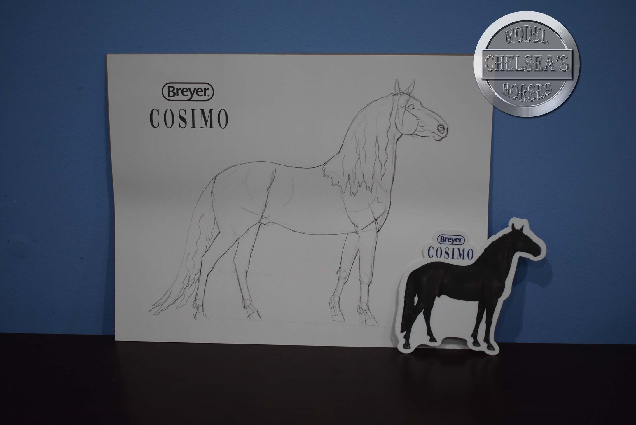 Cosimo Drawing and Sticker-Premier Club Exclusive-Breyer Accessories