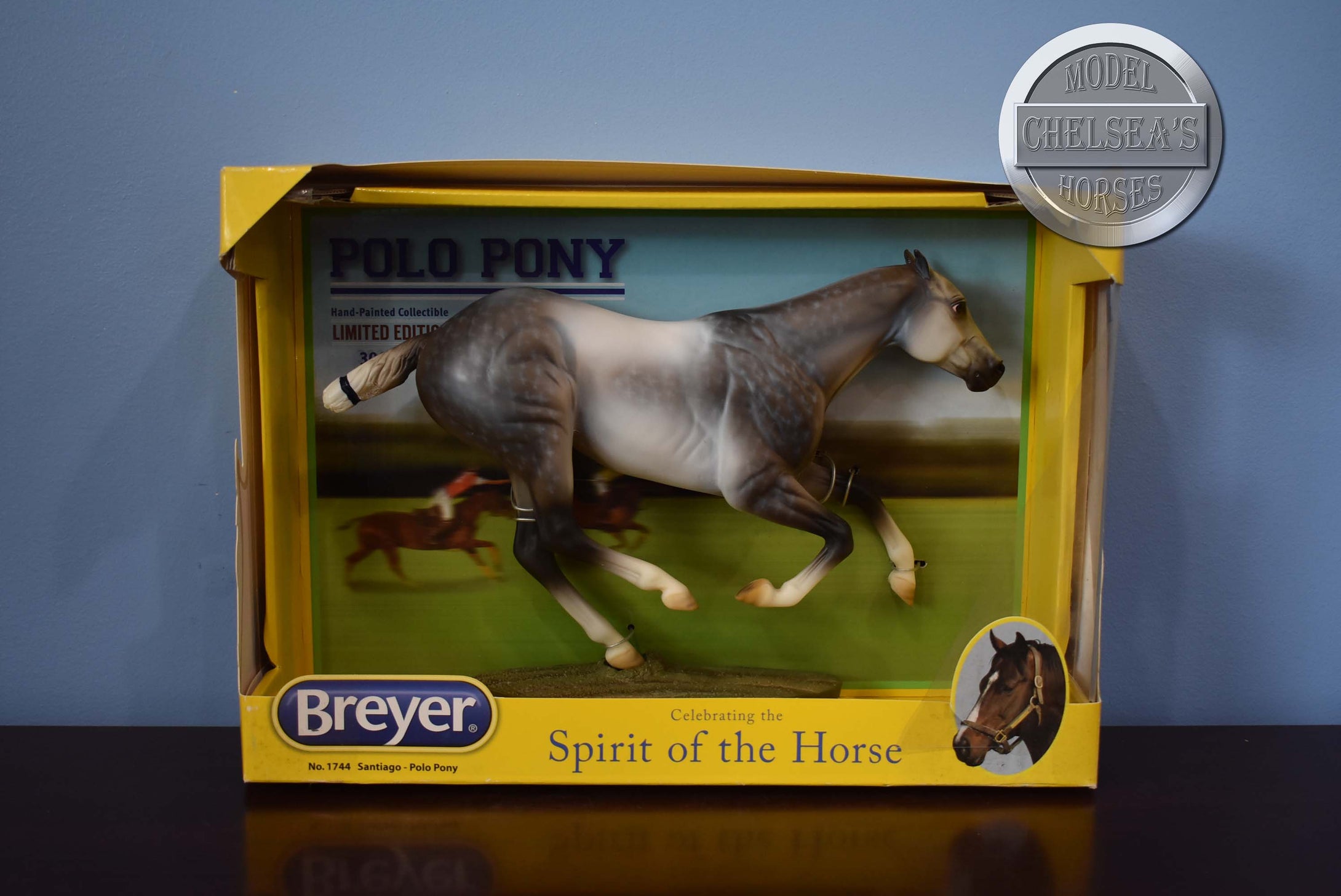 Santiago-Damaged Box-Smarty Jones (Polo Version) Mold-New in Box-Breyer Traditional