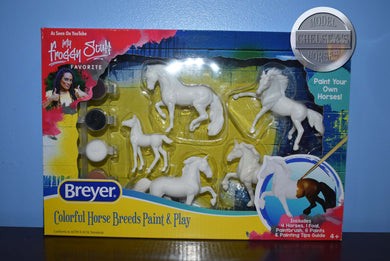 Colorful Horse Breeds Paint n Play-New in Box-Breyer Stablemate