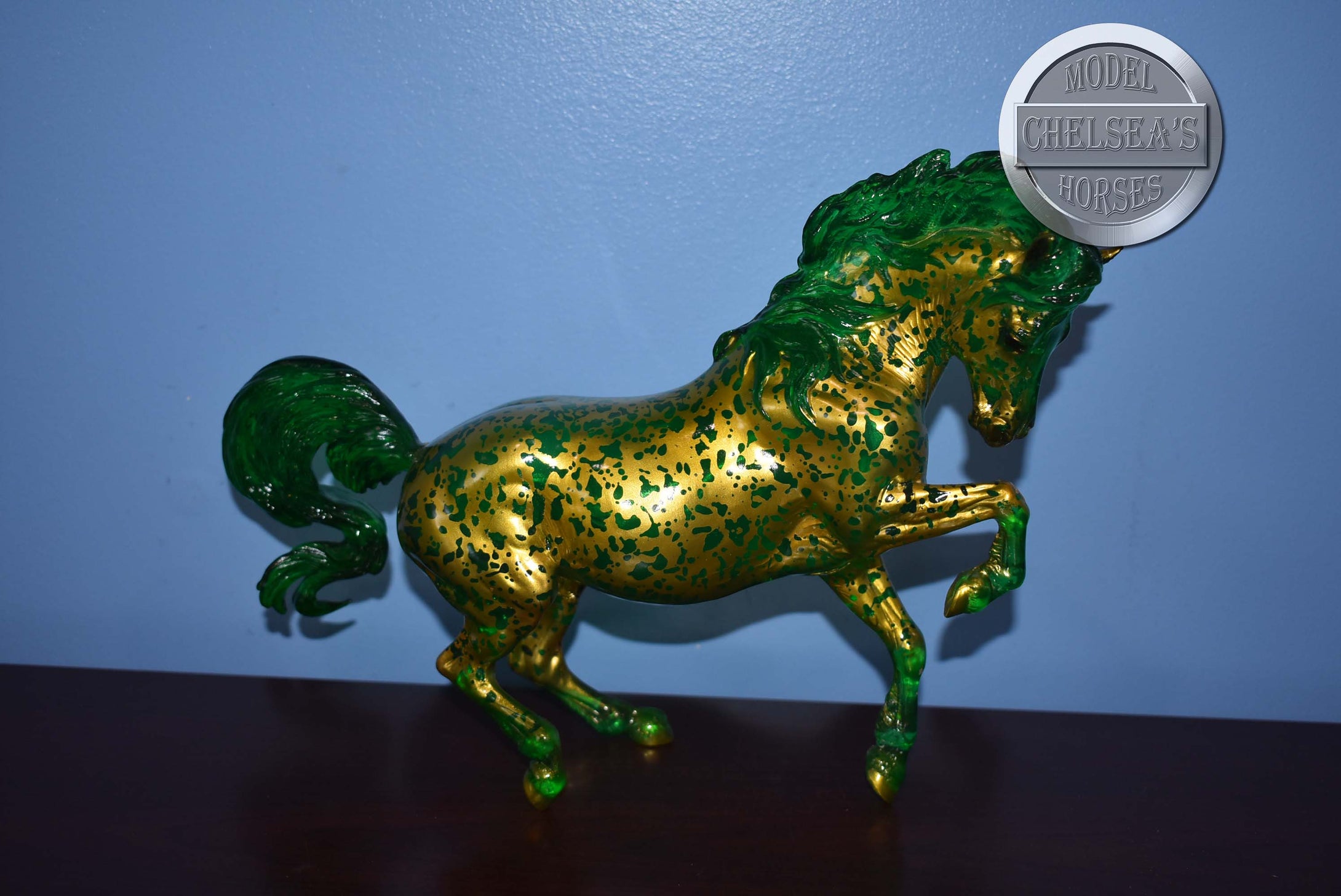 Spice Drop-Green Version-Holiday Exclusive-Connemara Mare Mold-Breyer Traditional