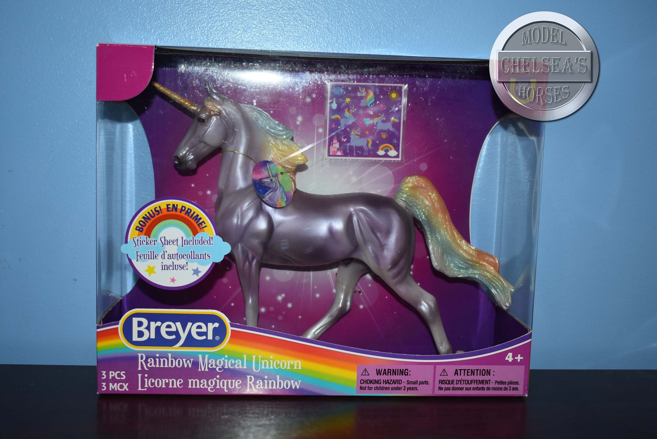 Rainbow Magical Unicorn-Saddlebred Mold-New in Box-Breyer Classic