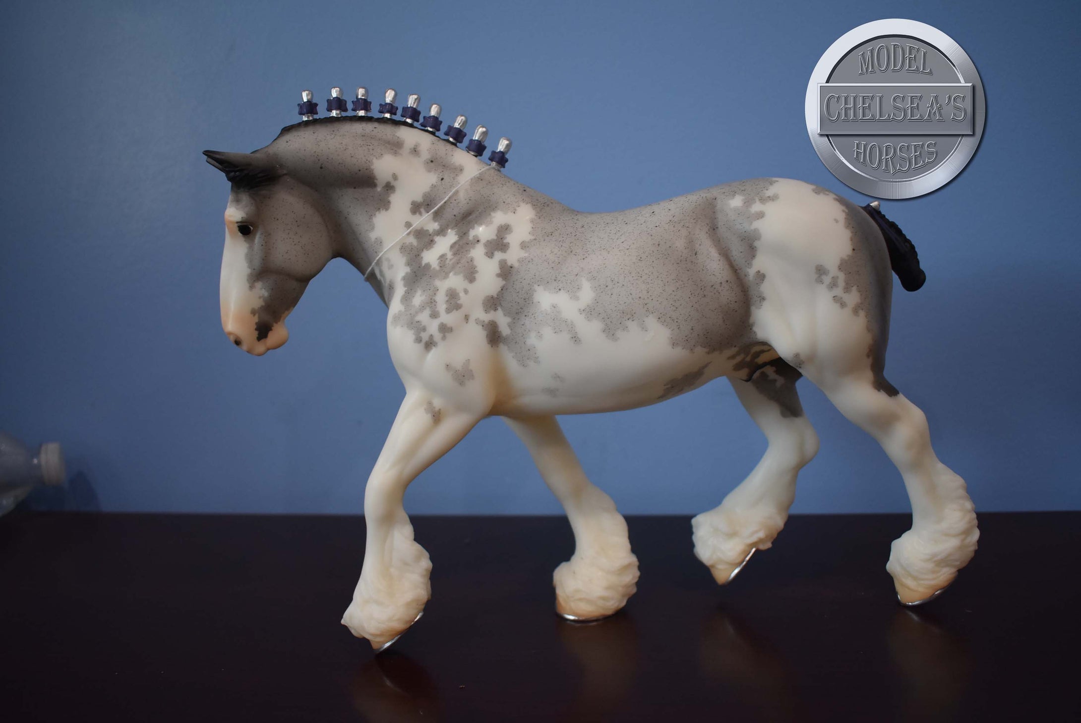 Benelli-Matte Version-Breyerfest Exclusive-Shire Gelding Mold-Breyer Traditional