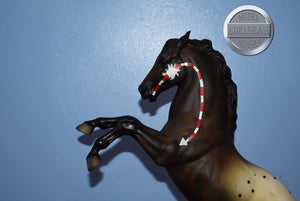 Ponokah Eematah-Red/White Arrow Variation-Fighting Stallion Mold-Breyer Traditional