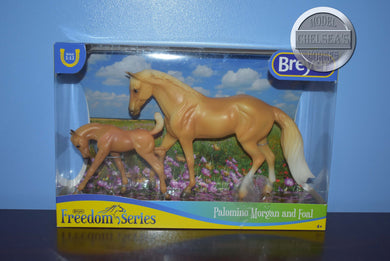 Palomino Morgan and Foal-Quarter Horse Gelding Mold-New in Box-Breyer Classic