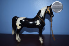 Load image into Gallery viewer, Western Horse-Black/White with Tack-Western Horse Mold-Breyer Traditional