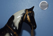 Load image into Gallery viewer, Western Horse-Black/White with Tack-Western Horse Mold-Breyer Traditional