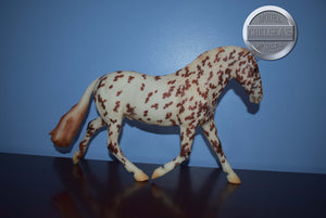 Matte Leopard Appaloosa Rotating Draft Surprise-Breyerfest Exclusive-Cleveland Bey Mold-Breyer Traditional