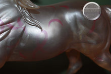 Load image into Gallery viewer, Pink Ribbon Andalusian-Breast Cancer Awareness Model-Andalusian Stallion Mold-Breyer Traditional