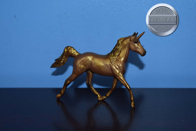 Gold Unicorn from Sparkling Splendor-Prince Charming Mold-Breyer Stablemate