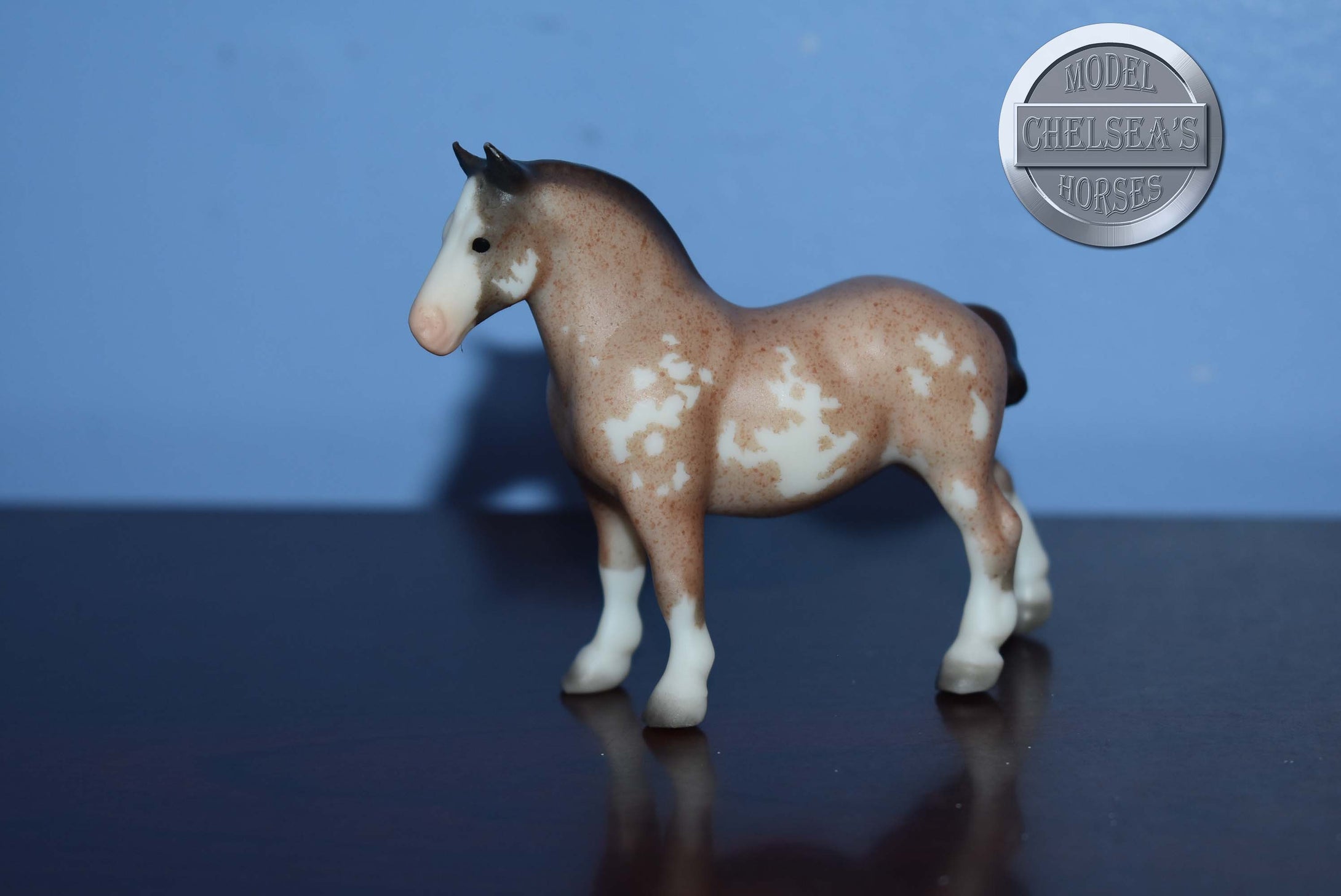 Roan Sabino from Parade of Breeds-G1 Draft Mold-Breyer Stablemate