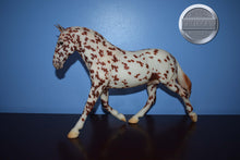 Load image into Gallery viewer, Matte Leopard Appaloosa Rotating Draft Surprise-Breyerfest Exclusive-Cleveland Bey Mold-Breyer Traditional