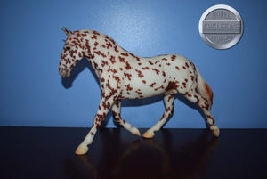 Matte Leopard Appaloosa Rotating Draft Surprise-Breyerfest Exclusive-Cleveland Bey Mold-Breyer Traditional