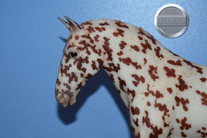 Matte Leopard Appaloosa Rotating Draft Surprise-Breyerfest Exclusive-Cleveland Bey Mold-Breyer Traditional