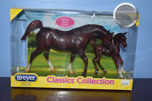 Load image into Gallery viewer, Chestnut Arabian Stallion and Foal-Yellow Box-New in Box-Breyer Classic