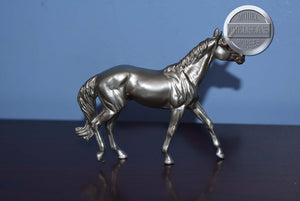 Silver Unicorn from Sparkling Splendor-Walking Thoroughbred Mold-Breyer Stablemate
