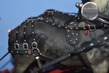 Load image into Gallery viewer, Pair of Dapple Grey Standing Drafters with Green Wagon-Harness Included-Peter Stone Drafters