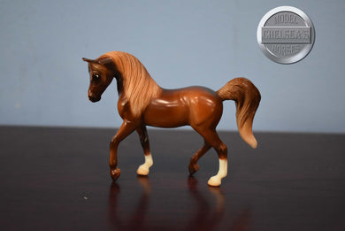 Chestnut Arabian-From Horse Crazy Gift Set-Walking Arabian Mold-Breyer Stablemate