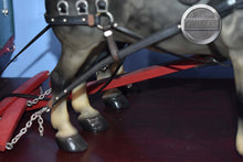 Load image into Gallery viewer, Pair of Dapple Grey Standing Drafters with Green Wagon-Harness Included-Peter Stone Drafters