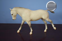 Load image into Gallery viewer, HTF Fleabitten Grey Red Ribbons &quot;Small World&quot; Exclusive-Cantering Welsh Pony Mold-Breyer Traditional