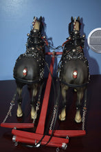 Load image into Gallery viewer, Pair of Dapple Grey Standing Drafters with Green Wagon-Harness Included-Peter Stone Drafters