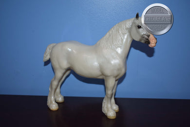 Gladwin's Lucky Grey Lady-Breyerfest Exclusive-Clydesdale Mare Mold-Breyer Traditional