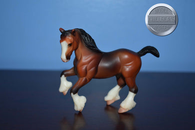 Bay Clydesdale-Cantering Clydesdale Mold-Breyer Stablemate