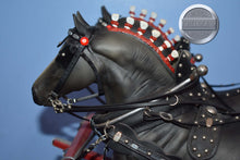 Load image into Gallery viewer, Pair of Dapple Grey Standing Drafters with Green Wagon-Harness Included-Peter Stone Drafters