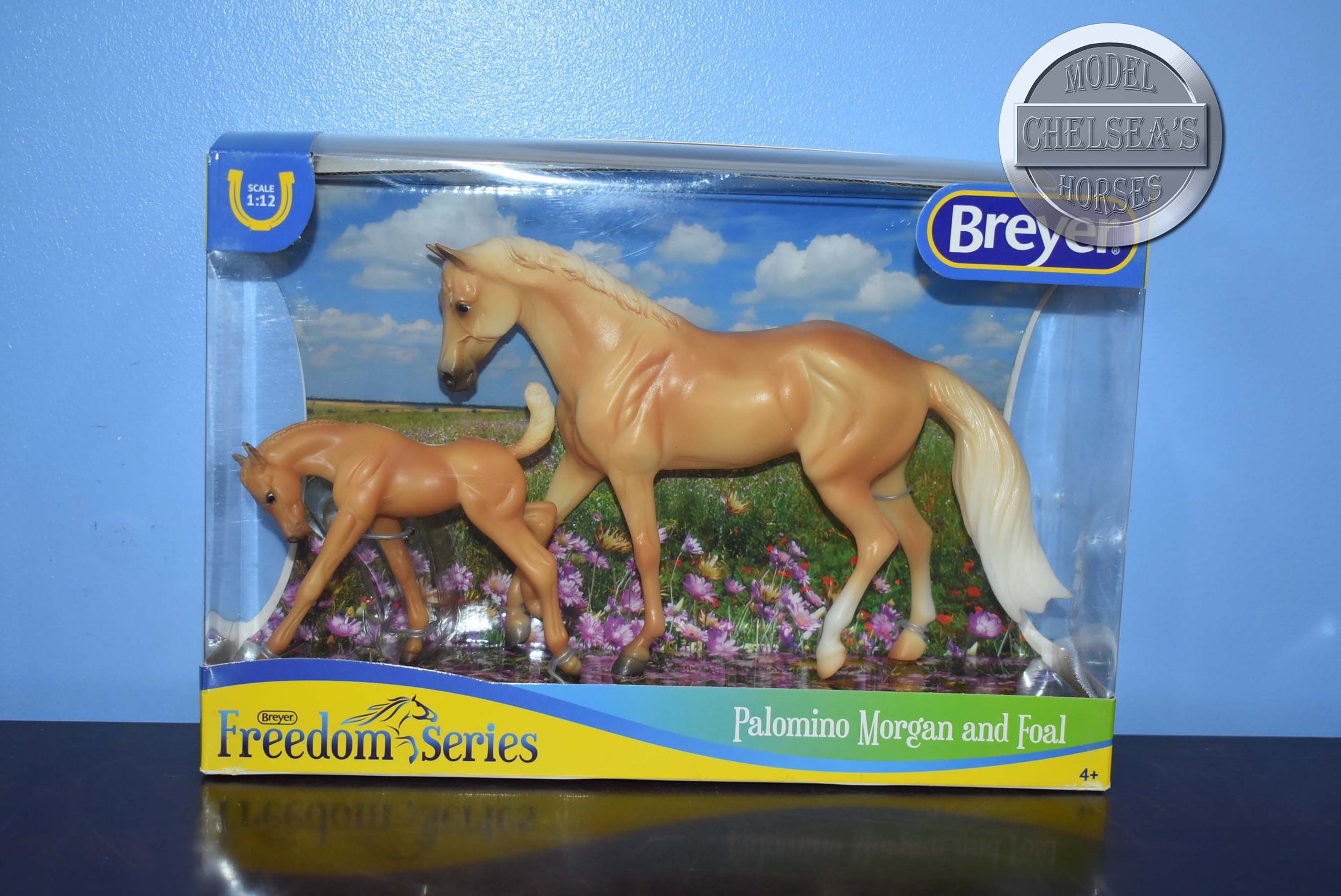 Palomino Morgan and Foal-Quarter Horse Gelding Mold-New in Box-Breyer Classic