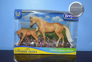 Palomino Morgan and Foal-Quarter Horse Gelding Mold-New in Box-Breyer Classic