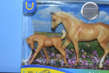 Load image into Gallery viewer, Palomino Morgan and Foal-Quarter Horse Gelding Mold-New in Box-Breyer Classic