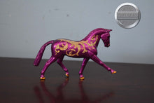 Load image into Gallery viewer, Purple Swirls and Snowflakes-Holiday Exclusive-Hanoverian Mold-Breyer Stablemate
