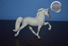 Load image into Gallery viewer, Grey with Blue and Purple Ribbon-Tennessee Walking Horse Mold-Breyer Stablemate