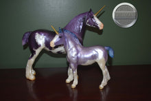 Load image into Gallery viewer, Hyacinth and Wisteria-Unicorn Clydesdale Mare and Foal Mold-Breyer Traditional