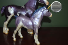 Load image into Gallery viewer, Hyacinth and Wisteria-Unicorn Clydesdale Mare and Foal Mold-Breyer Traditional