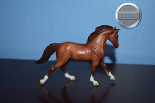 Load image into Gallery viewer, Chestnut-Competing at Games-Cantering Warmblood Mold-Breyer Stablemate