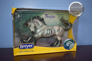 Thriller-Halloween Exclusive-New in Box-Damaged Box-Gypsy Vanner Mold-Breyer Traditional