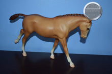 Load image into Gallery viewer, &quot;Small World&quot; Red Dun Green/Blue Metallic Ribbons-Cantering Welsh Pony Mold-Breyer Traditional